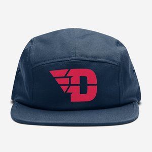 NEW Dayton Flyers D Logo 5 Panel Camper Strapback Hat NAVY